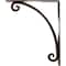 Ekena Millwork Legacy Wrought Iron Bracket, (Triple center brace), Antiqued Copper 2"W x 12"D x 15"H BKTM02X12X15TLEACO - alternate 4
